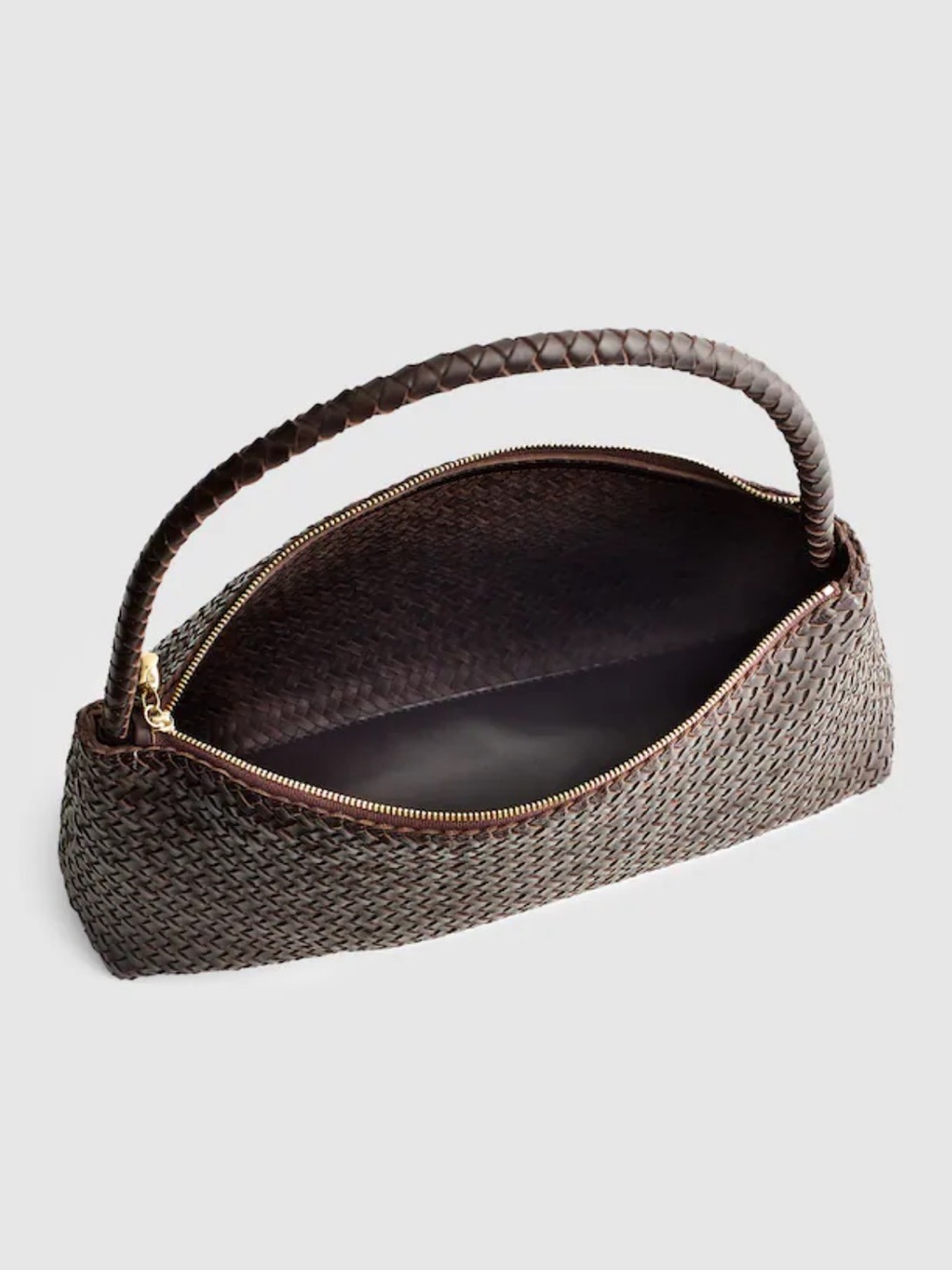 ☀️ New! MADEWELL Signature Woven Zip Top Shoulder Bag in Coffee Bean - Picture 5 of 10